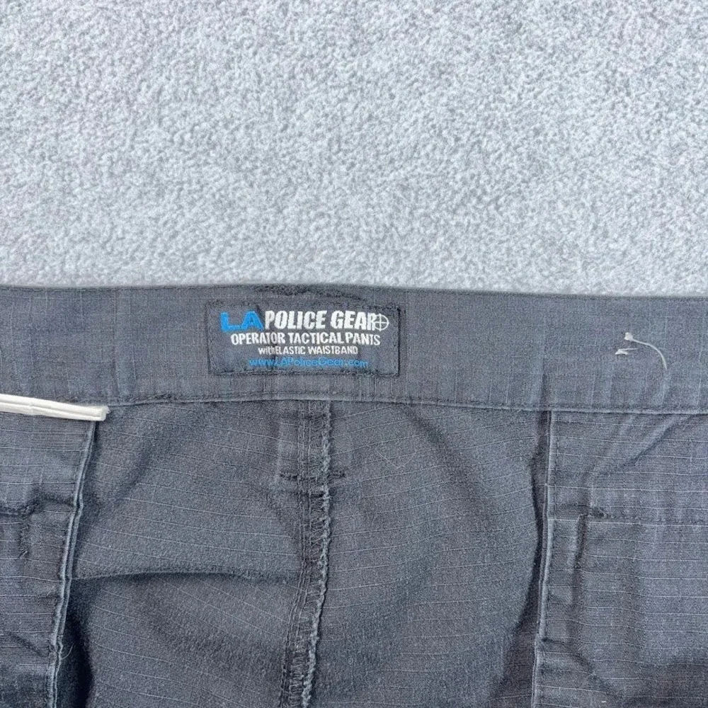 LA Police Gear Operator Tactical Pants Mens 50x38 Black Ripstop Cargo Utility
